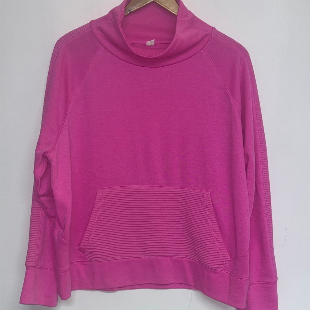 Fila XXL Women’s Hot Pink Cowl Neck Sweatshirt w/ Kangaroo Pocket